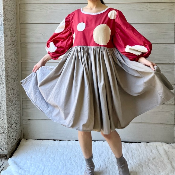 Lacoste Dresses & Skirts - Handmade Lacoste Red Mushroom Babydoll Dress SKU 03031